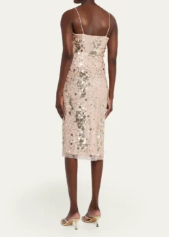 LoveShackFancyKayleen Sequined Midi Dress