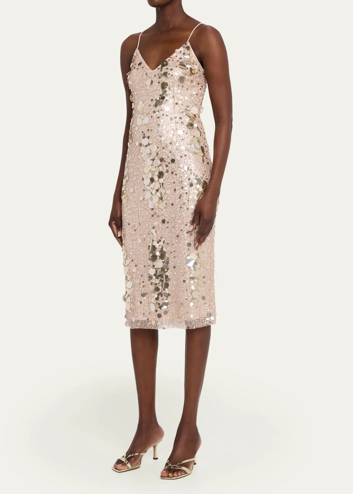 LoveShackFancyKayleen Sequined Midi Dress
