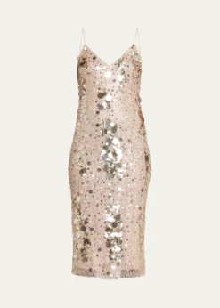 LoveShackFancyKayleen Sequined Midi Dress