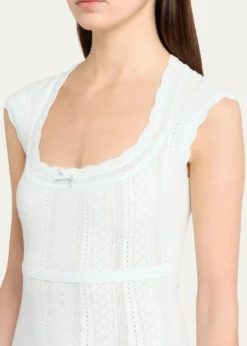 LoveShackFancyLaighton Pointelle Knit Mini Dress