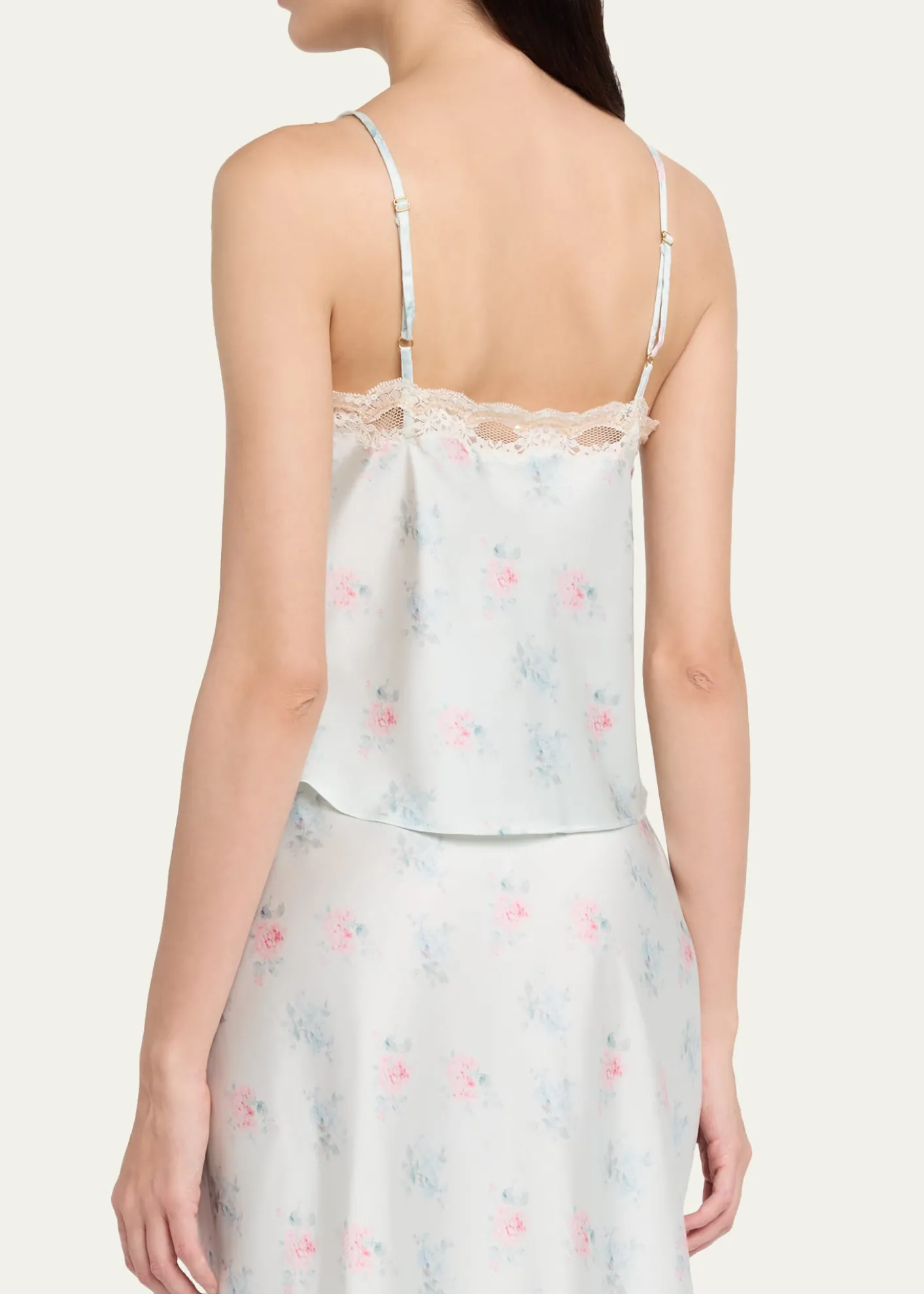 LoveShackFancyLamora Floral Satin Tank Top