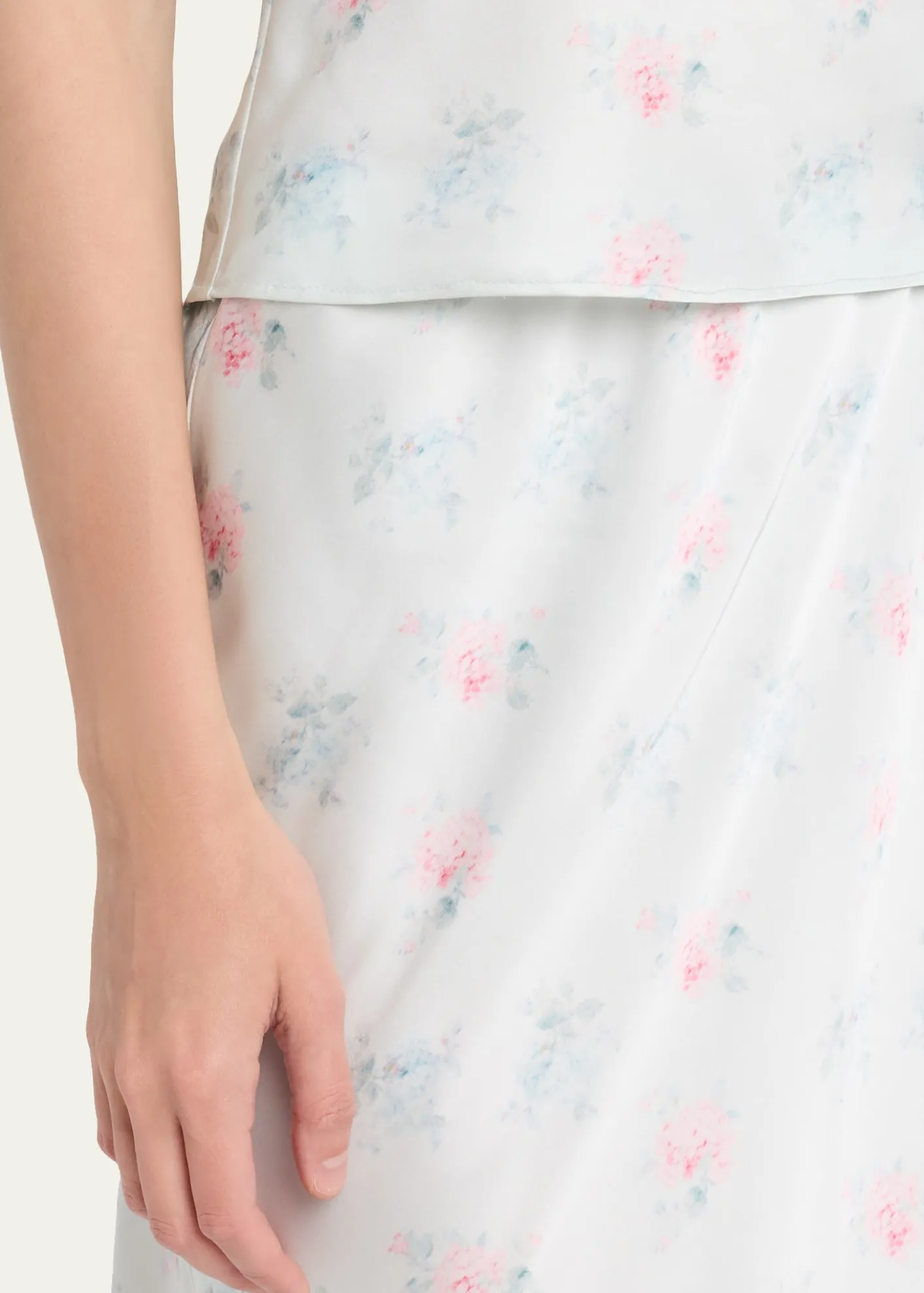 LoveShackFancyLamora Floral Satin Tank Top