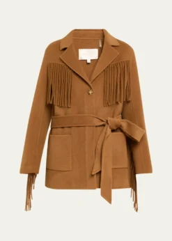LoveShackFancyMaebella Fringe-Trim Jacket