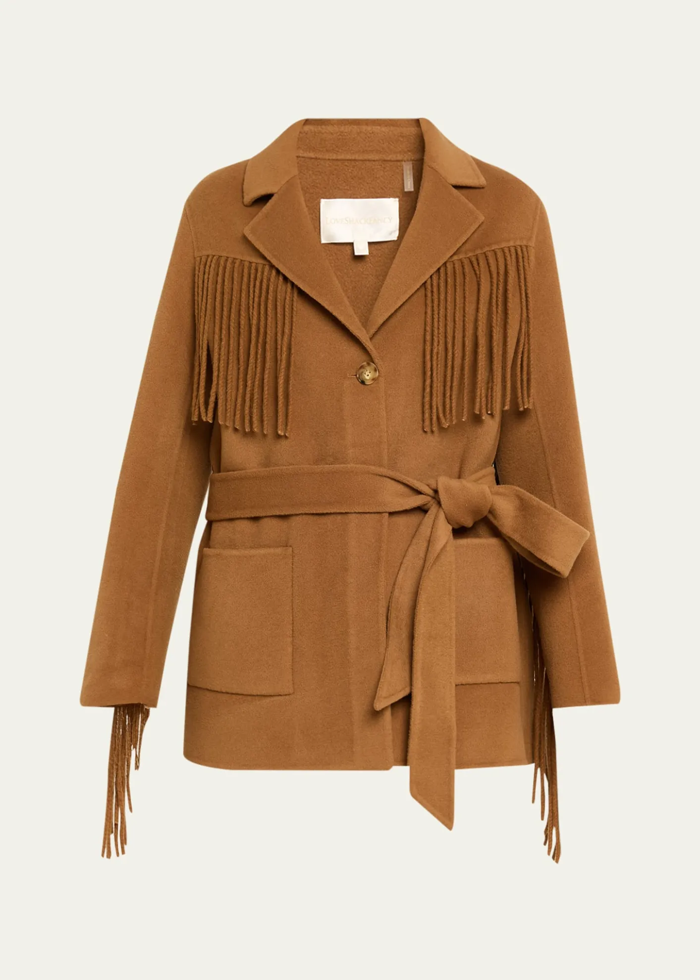 LoveShackFancyMaebella Fringe-Trim Jacket