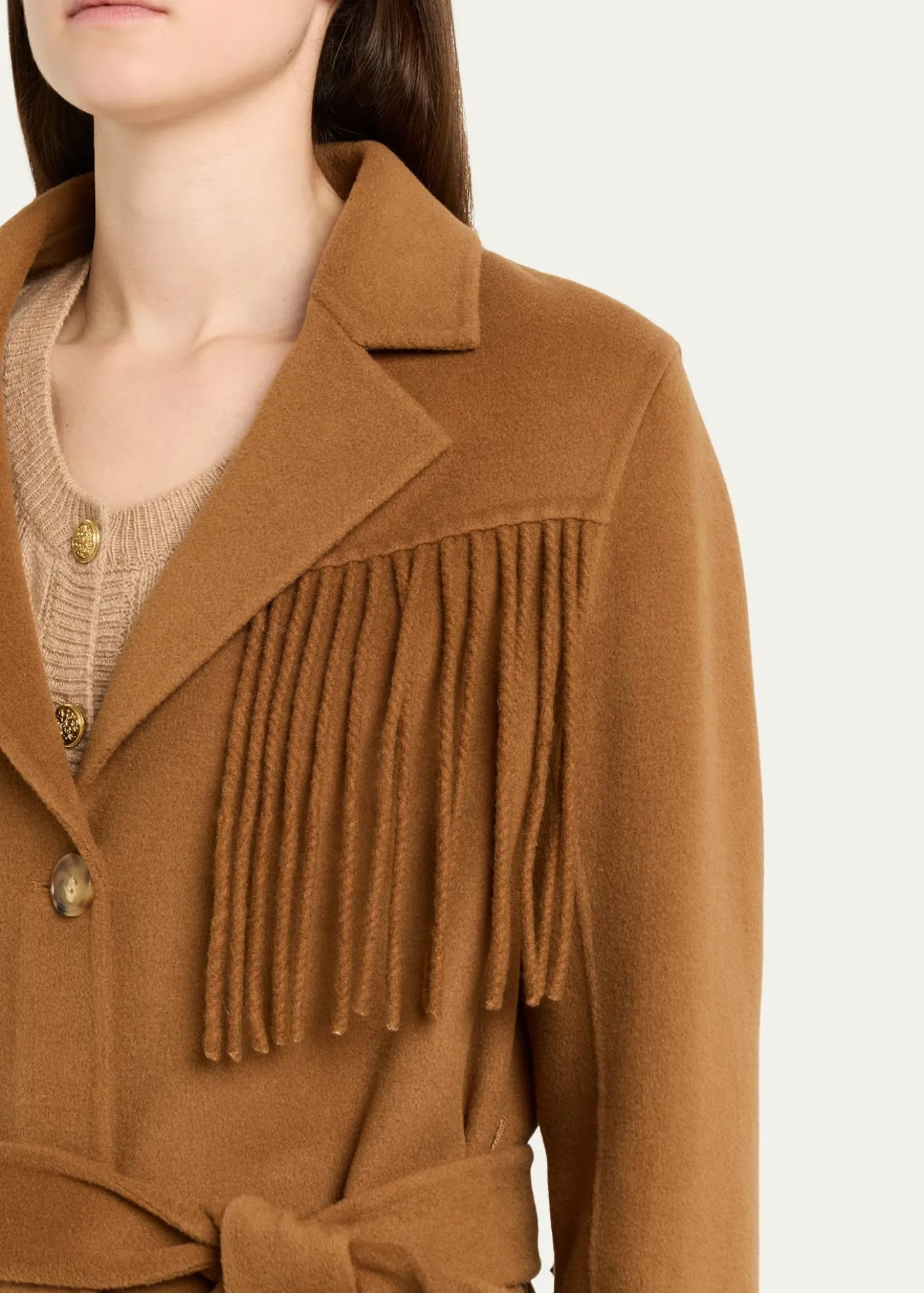 LoveShackFancyMaebella Fringe-Trim Jacket