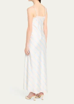 LoveShackFancyManuela Floral Satin Slip Dress