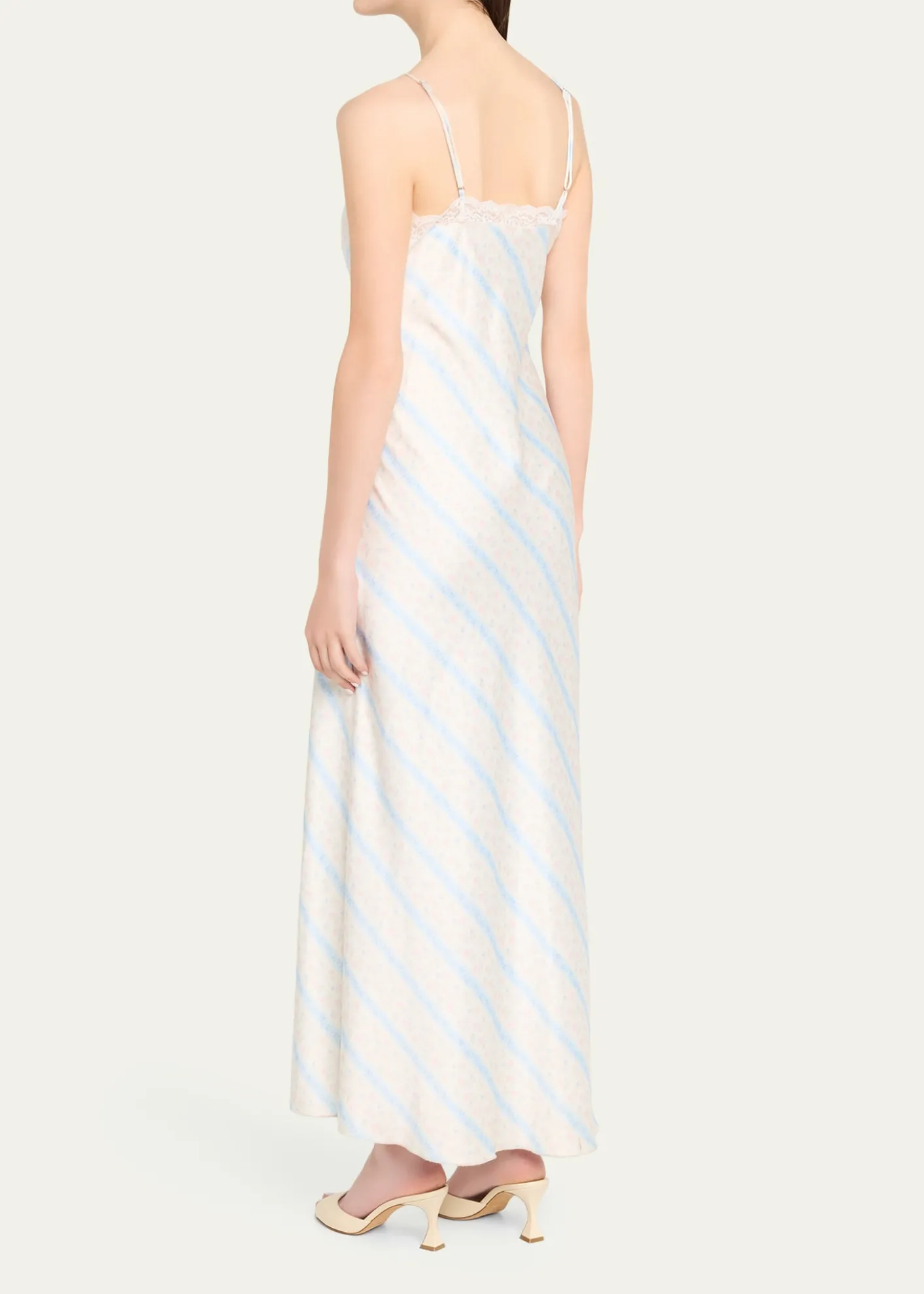LoveShackFancyManuela Floral Satin Slip Dress