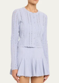 LoveShackFancyPeridot Pointelle Cardigan