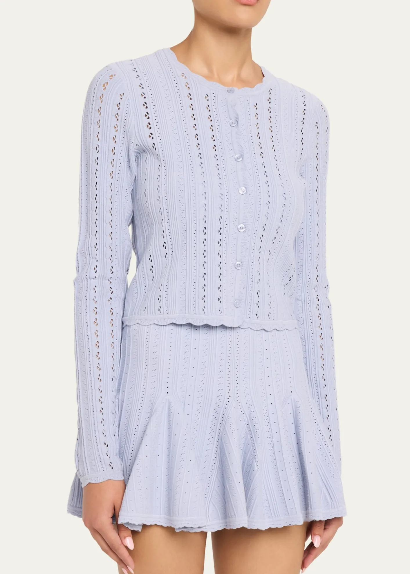 LoveShackFancyPeridot Pointelle Cardigan