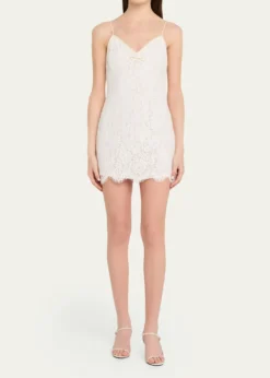 LoveShackFancyPetaline Lace Mini Dress