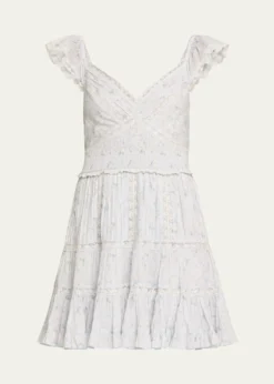 LoveShackFancyPresline Floral Mini Dress
