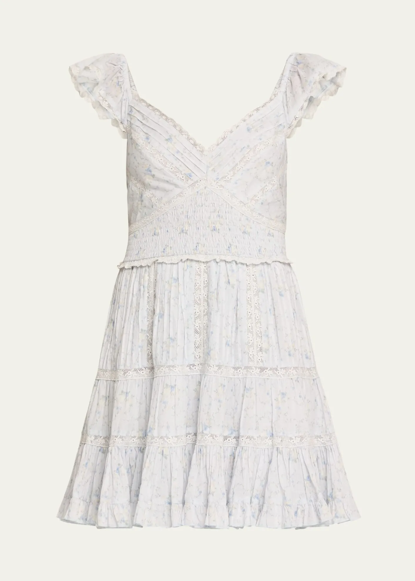 LoveShackFancyPresline Floral Mini Dress