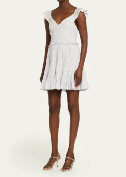 LoveShackFancyPresline Floral Mini Dress