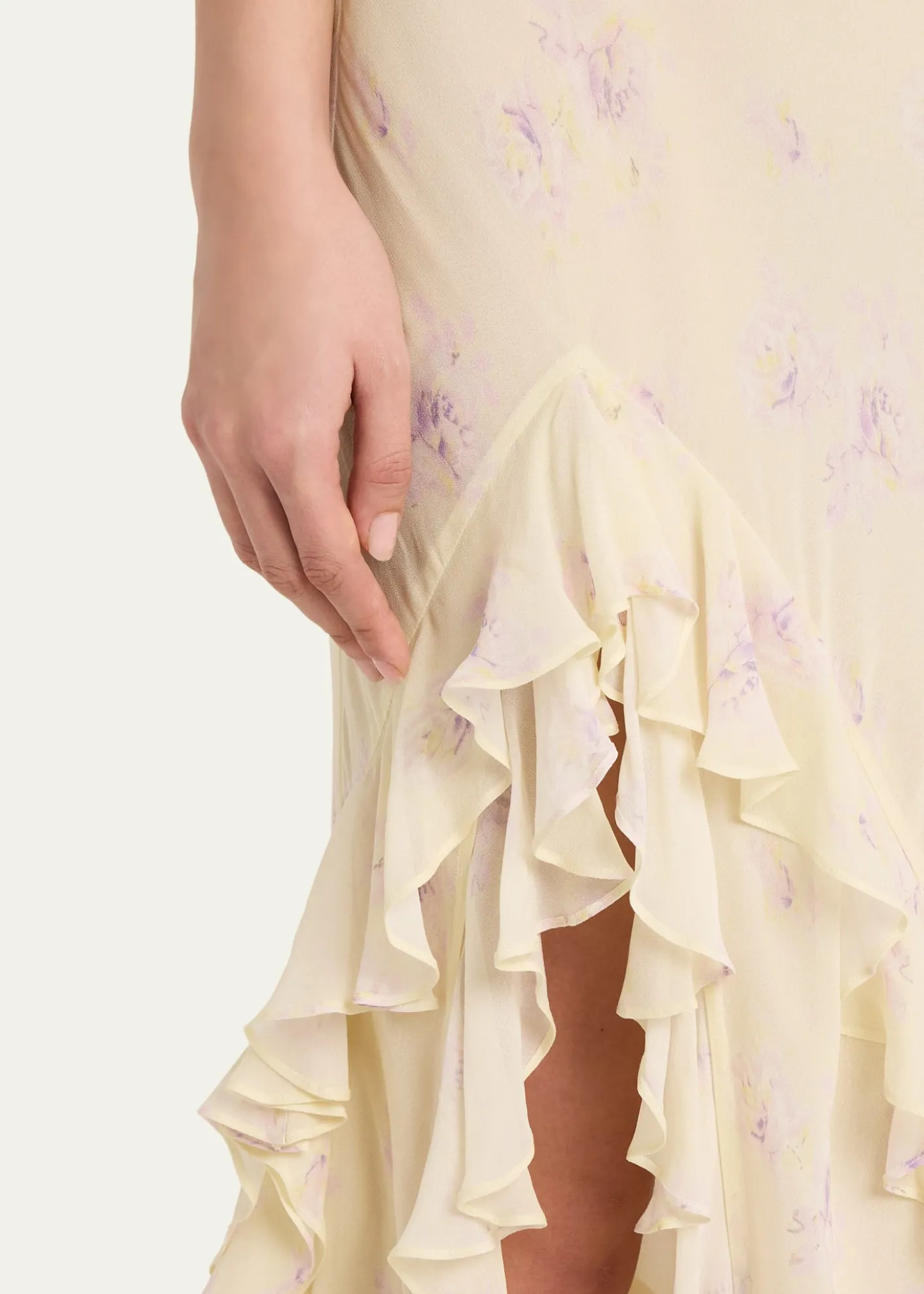 LoveShackFancyRoseline Floral Ruffle Maxi Dress