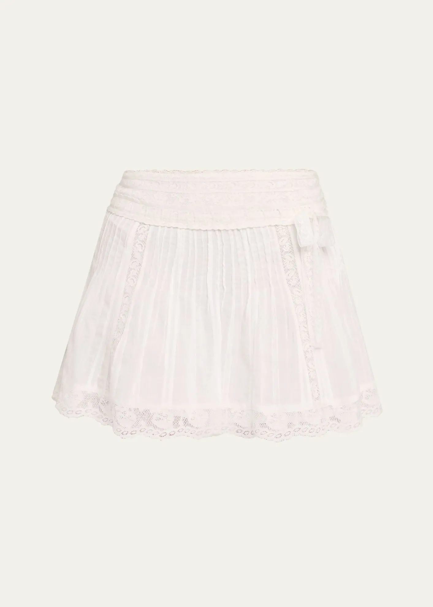 LoveShackFancySolena Cotton Victorian Mini Skirt