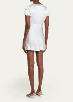 LoveShackFancySylara Floral Jacquard Mini Dress