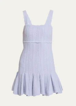 LoveShackFancyTabatha Pointelle Knit Mini Dress