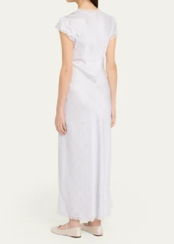 LoveShackFancyTheodore Silk-Blend Floral Maxi Dress
