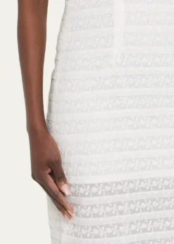 LoveShackFancyVerna Lace Stripe Midi Dress