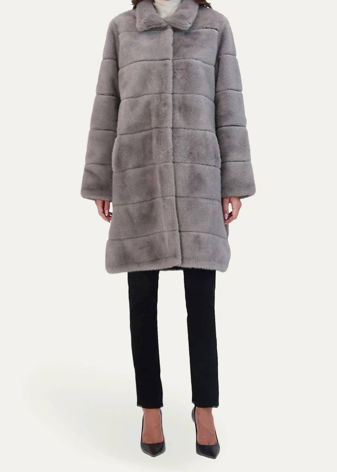 Lyla GrantFur-Free Reversible Faux Mink Coat