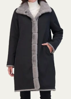 Lyla GrantFur-Free Reversible Faux Mink Coat