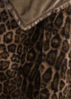 Lyla GrantLeopard-Print Faux Mink Throw, 60