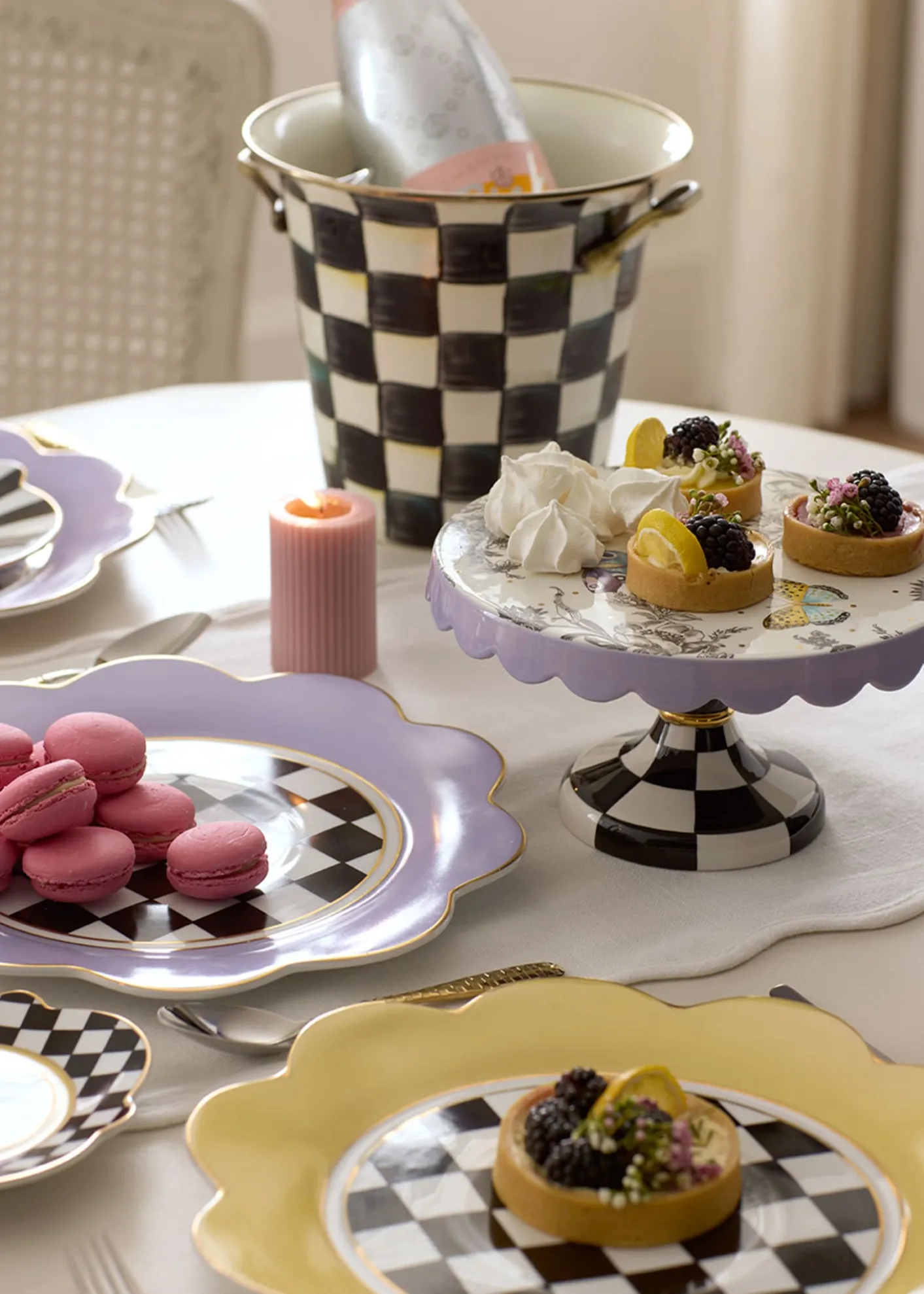 MacKenzie-ChildsButtercream Butterfly Toile Dinner Plate