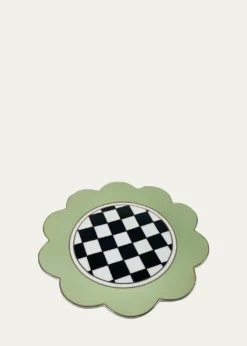 MacKenzie-ChildsButterfly Toile Dinner Plate, Pistachio