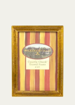 MacKenzie-ChildsCourtly Check Enamel Frame, 2.5" x 3"