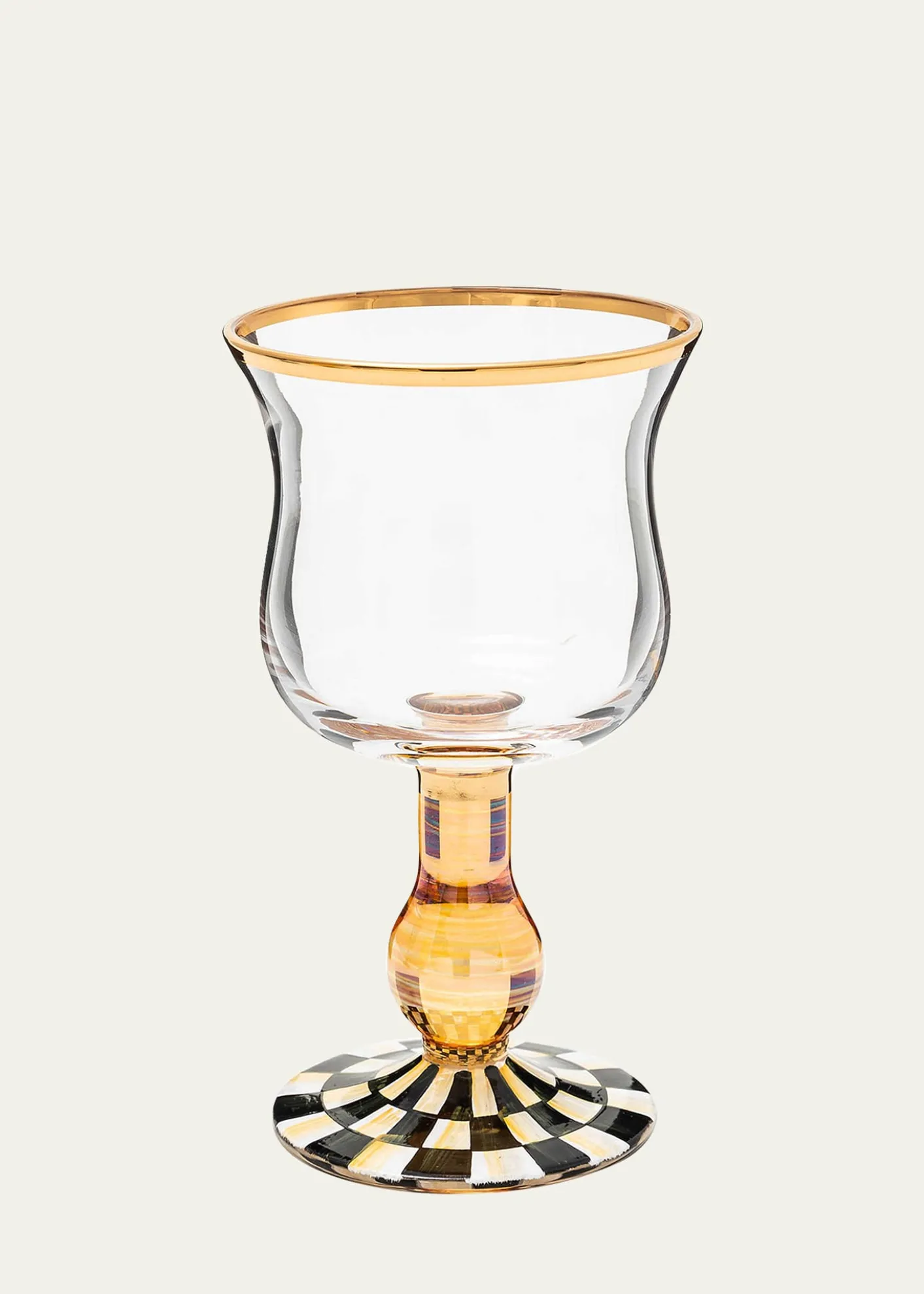 MacKenzie-ChildsCourtly Check Wine Glass