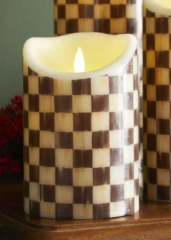 MacKenzie-Childs6" Courtly Check Flicker Pillar