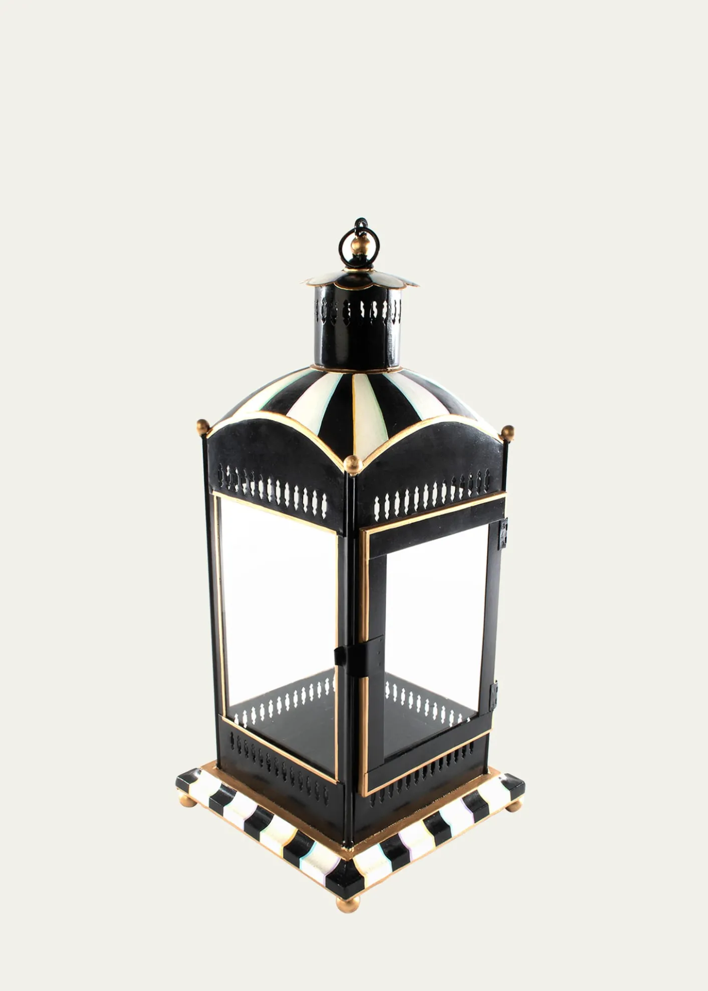 MacKenzie-ChildsCourtly Stripe Large Candle Lantern