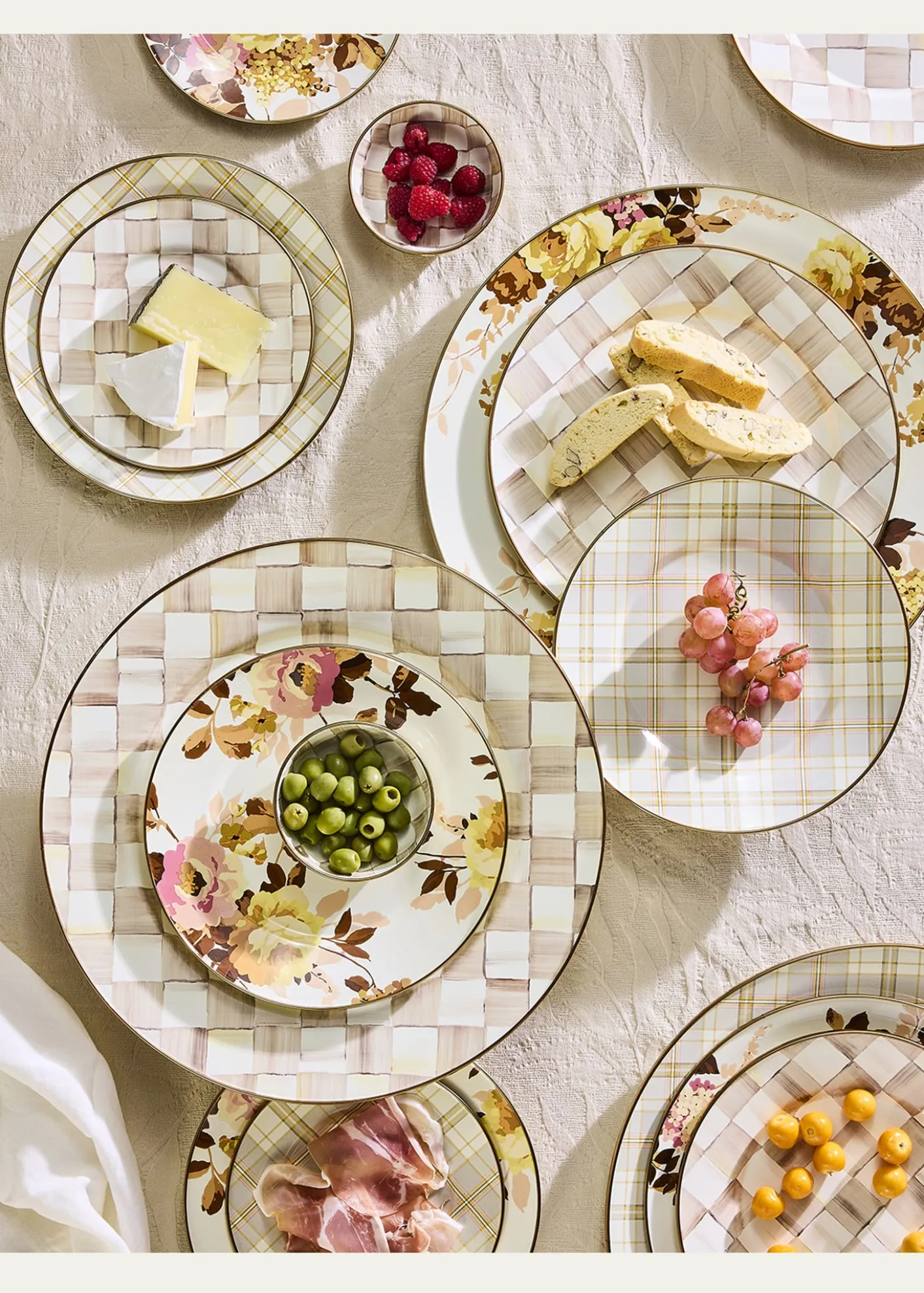 MacKenzie-ChildsMocha Check Salad Plate