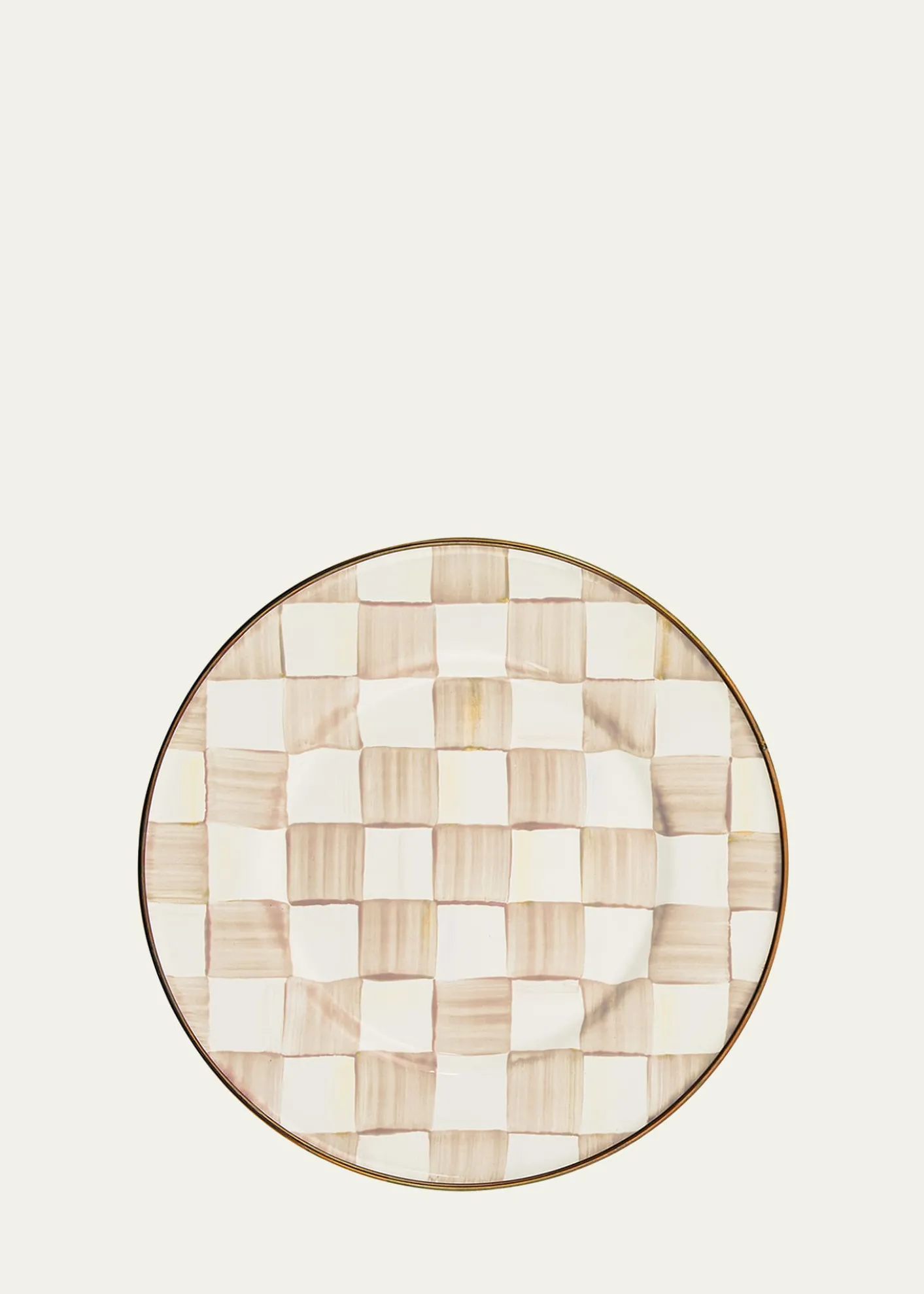 MacKenzie-ChildsMocha Check Salad Plate