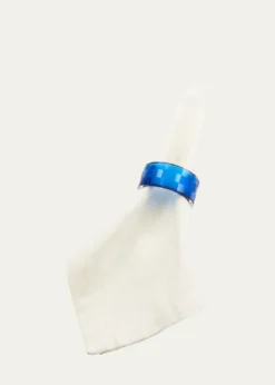 MacKenzie-ChildsNavy Check Napkin Ring, Set of 4