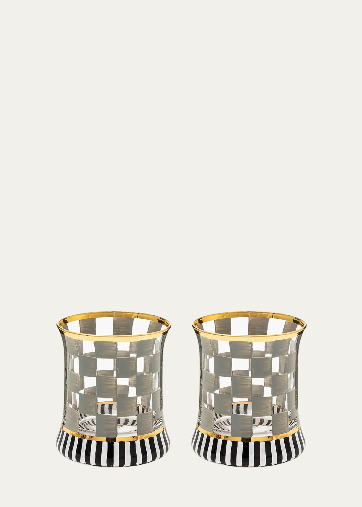 MacKenzie-Childs8 oz. Carnival Sterling Glass Tumbler, Set of 2