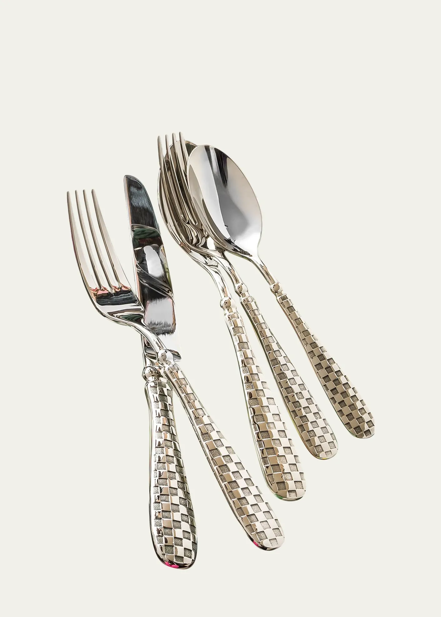 MacKenzie-Childs5-Piece Check Flatware Place Setting