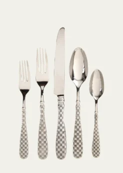 MacKenzie-Childs5-Piece Check Flatware Place Setting