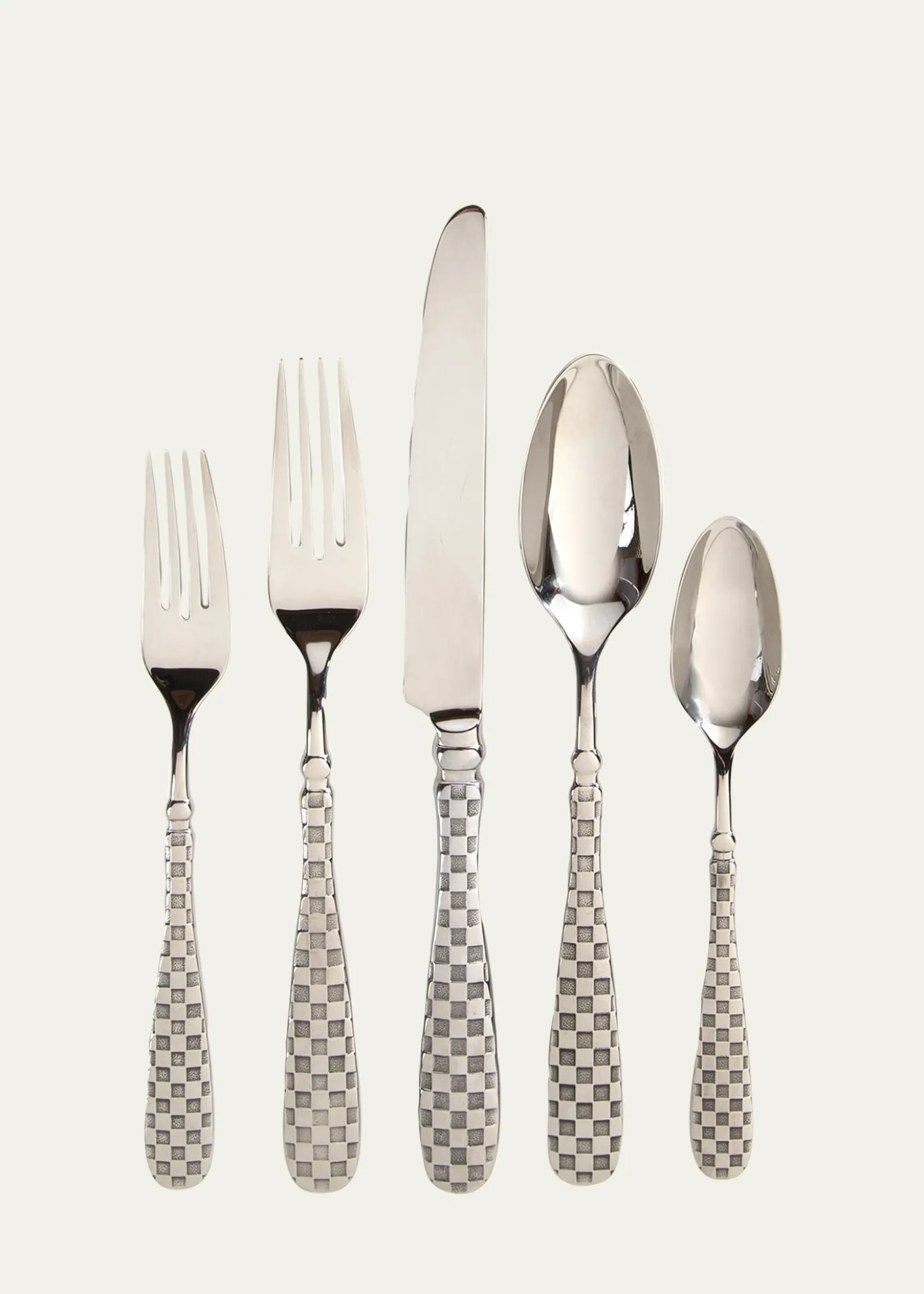 MacKenzie-Childs5-Piece Check Flatware Place Setting
