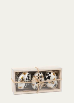 MacKenzie-ChildsQueen Bee Capiz Easter Eggs, Set Of 3