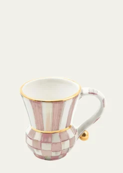 MacKenzie-ChildsRosy Check Ceramic Mug
