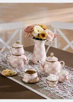 MacKenzie-ChildsRosy Check Enamel Saucer