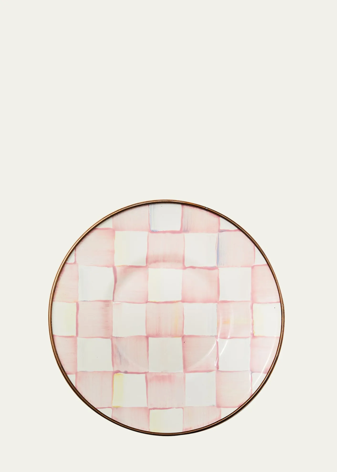 MacKenzie-ChildsRosy Check Enamel Saucer