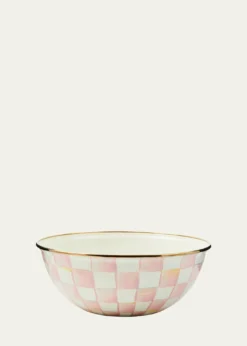 MacKenzie-ChildsRosy Check Enamel Everyday Bowl, Medium