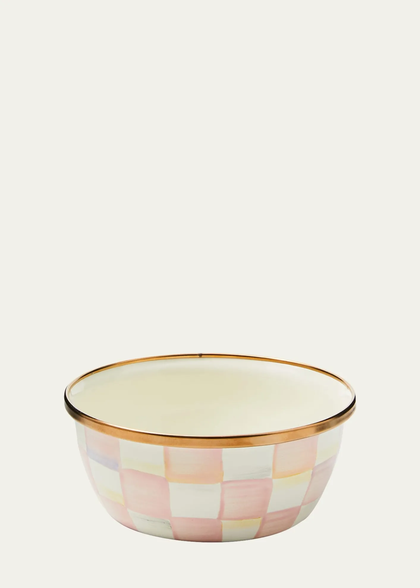 MacKenzie-ChildsRosy Check Enamel Pinch Bowl