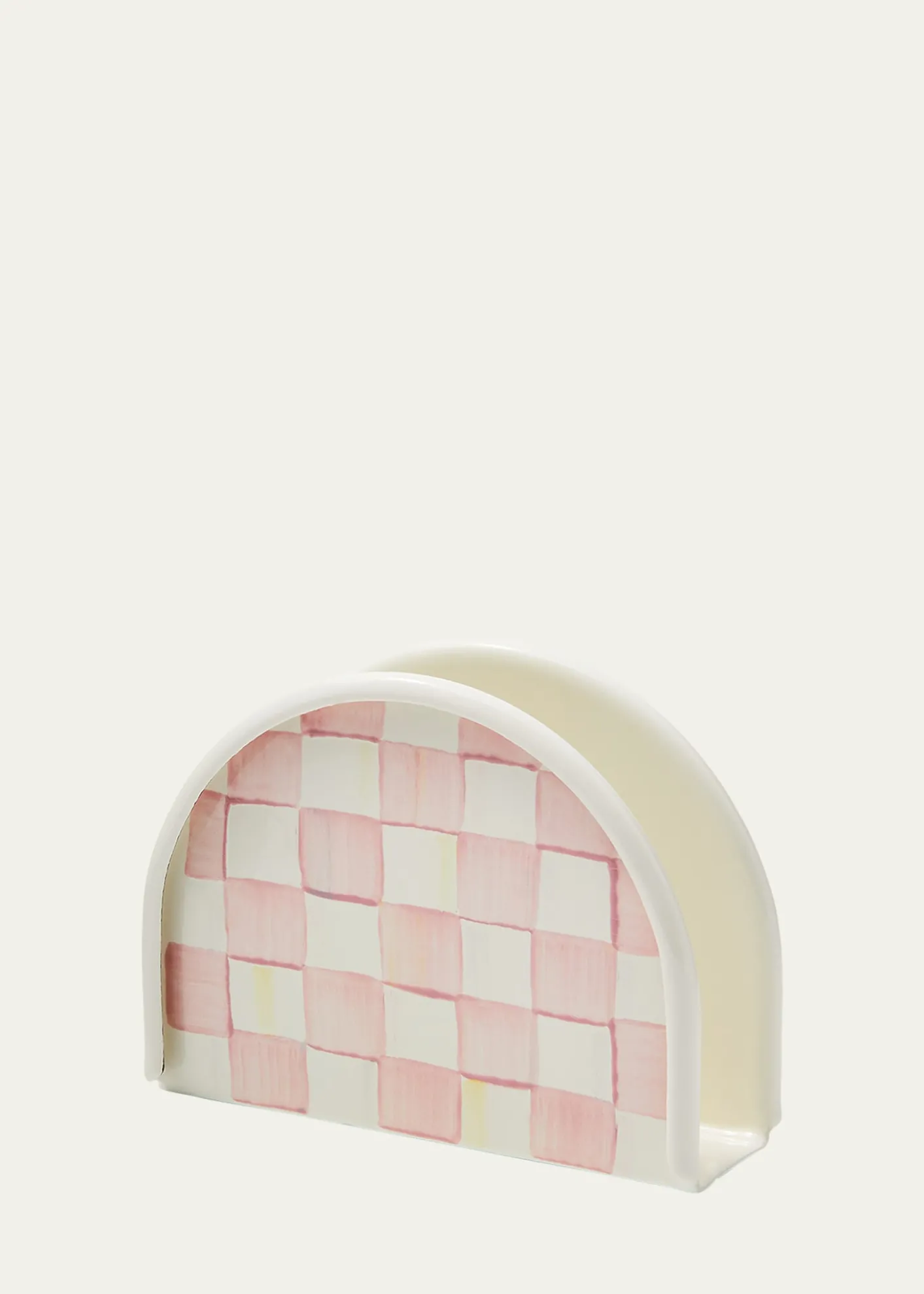 MacKenzie-ChildsRosy Check Enamel Napkin Holder