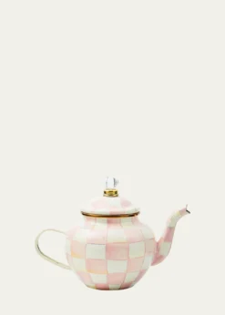 MacKenzie-ChildsRosy Check Enamel Teapot, 4 Cup