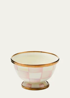 MacKenzie-ChildsRosy Check Enamel Little Sugar Bowl