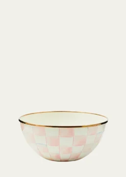 MacKenzie-ChildsRosy Check Enamel Everyday Bowl, Small