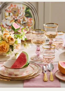 MacKenzie-ChildsRosy Check Enamel Salad/Dessert Plate